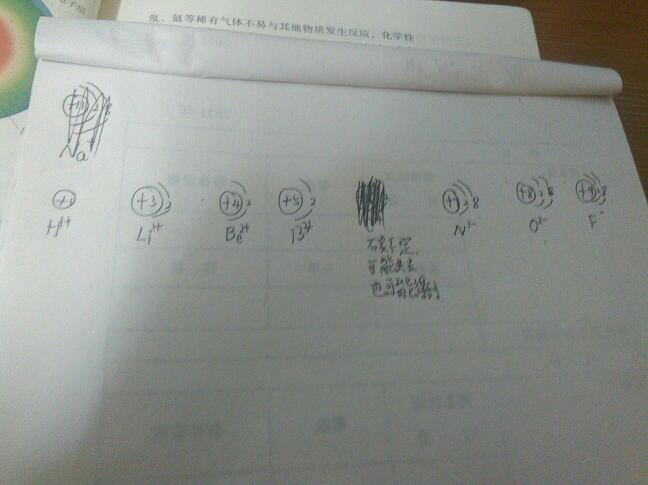 元素周期表前20个元素中能写出来的离子符号及离子示意图.