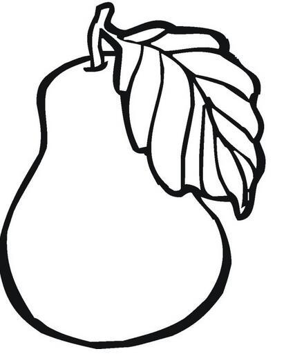 香甜的梨子幼儿水果简笔画大全