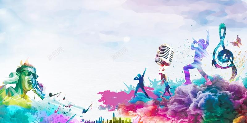 校园新生歌手比赛背景模板psd高清背景_新图网 https://ixintu.