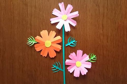 儿童简单手工花朵:怎么剪纸大波斯菊(步骤图解)