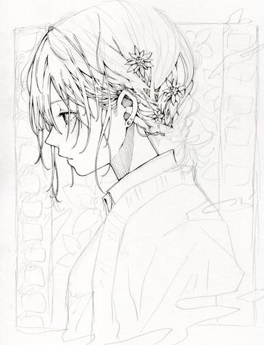 手绘|板绘 |发型线稿素材