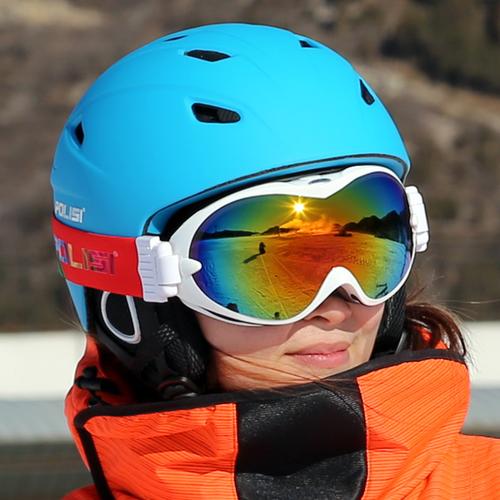 专业滑雪头盔男女儿童户外运动滑雪装备护具单板大人雪盔 polisi