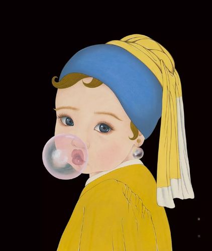 想去游乐园的蒙娜丽莎……90后女孩重塑名画萌翻众生