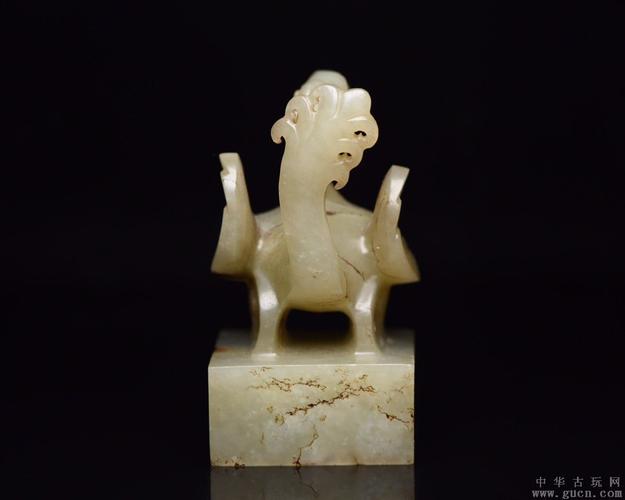 旧藏和田玉朱雀印章