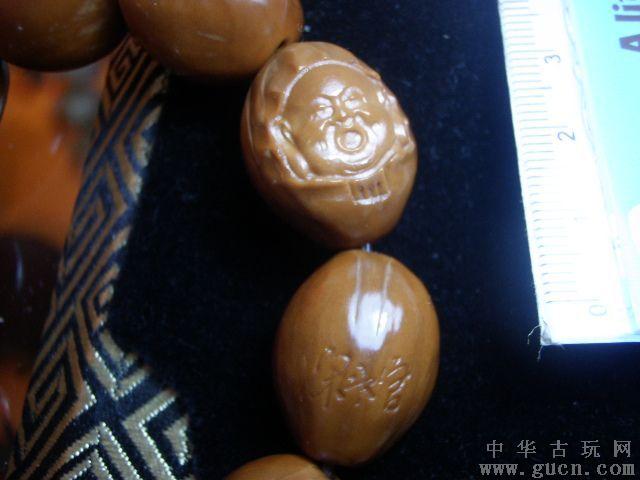 核雕百面弥勒佛手串宋水官款