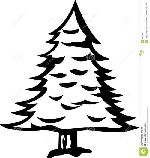 杉树简笔画带色