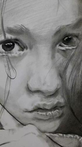 素描忧伤的眼睛