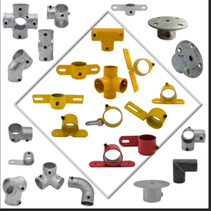 临边防护围栏连接件工地定型化护栏配件围栏配件底座 弯头 三通