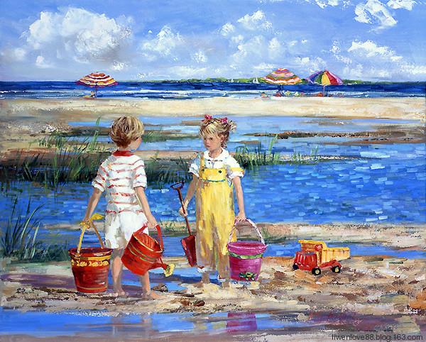 【油画】美国sally swatland《夏天的记忆》