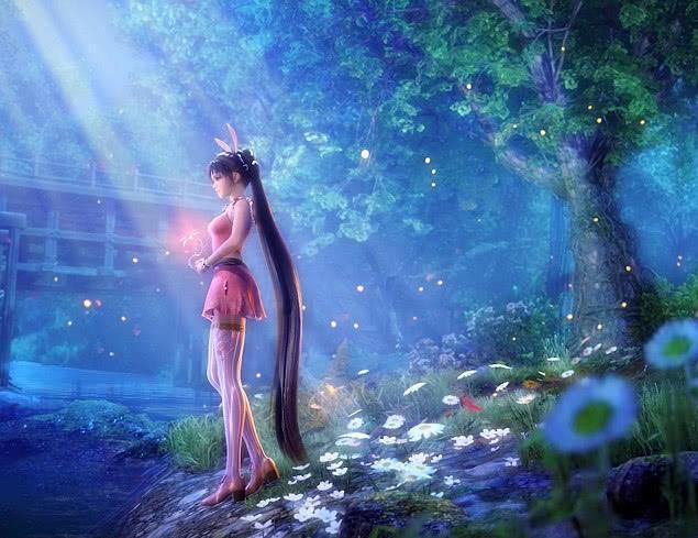 少女时期的小舞,也是一头飘逸秀发