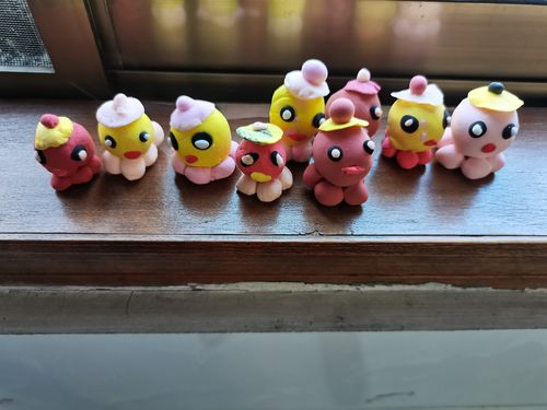 燕棚幼儿园小班黏土手工制作活动"小章鱼"