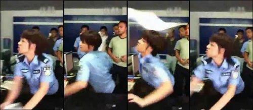 发飙打人女警被辞退 公安局领导上门道歉(图)