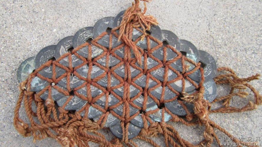 铜钱编的老艺术品