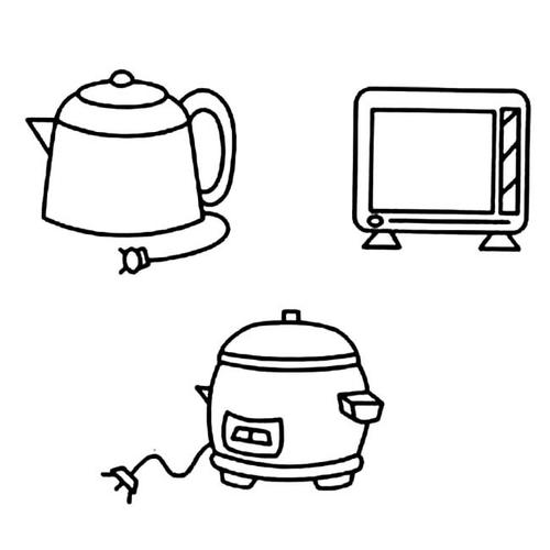 家用厨房电器简笔画