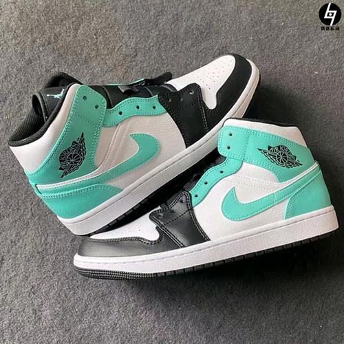 air jordan 1 mid aj1蒂芙尼绿 蜜桃粉 男女中帮蓝球鞋554724-132
