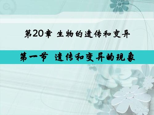 遗传和变异现象ppt