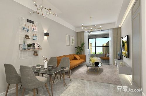 9万98平米新古典三房装修效果图,小户型北欧装修案例