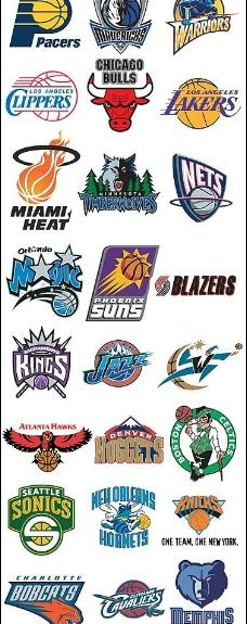 nba球队矢量logo图片