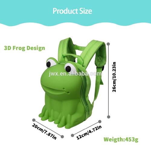 frog design silicone kid carrying bag