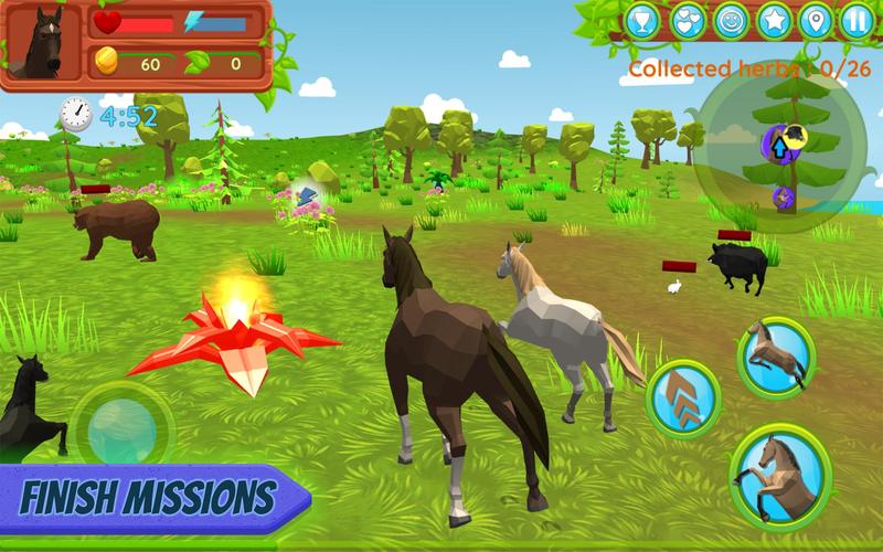 马家族动物模拟器3d游戏下载-horse family animal  3