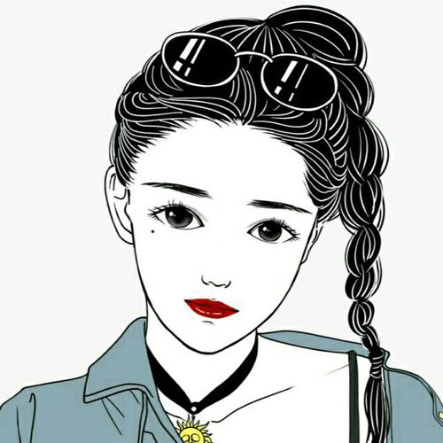 黑发白脸红唇画风格是什么风格,像下边这个图的风格是