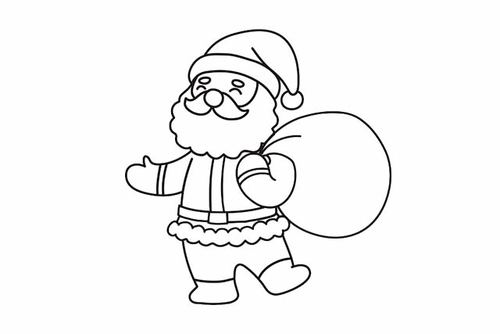 圣诞老人简笔画步骤图片教程