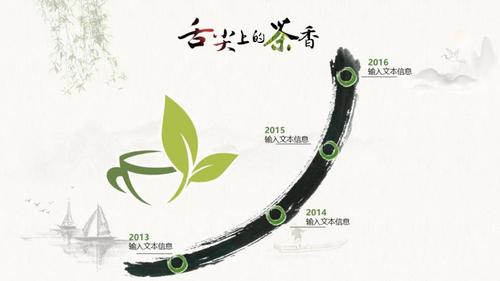 清新淡雅中国茶文化介绍宣传教育ppt模板