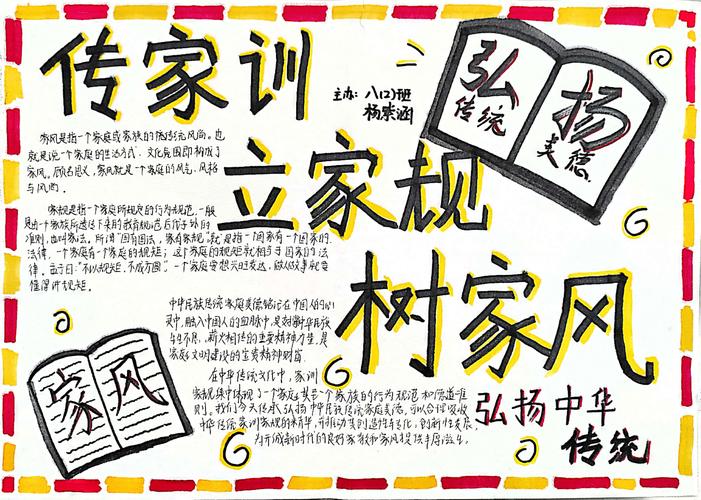 实验二中"传家训,立家规,扬家风"活动优秀作品展示