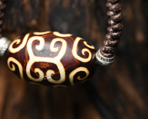 如意纹天珠项链-6185