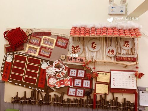 幼儿园丨新年环创主题墙_环创_幼儿园_新年去哪玩_素材_牛年环创素材