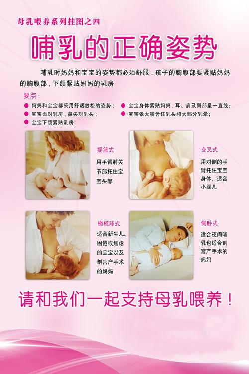 海报印制展板写真喷绘贴纸母乳喂养哺乳正确写真
