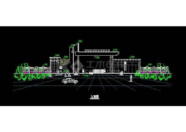 某中心学校大门cad设计施工图纸