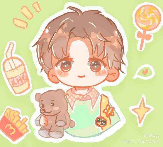 夏日限定的洛温(//63//)_188男团洛羿温小辉q版头像绘画作品