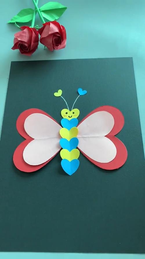 手工制作萌萌哒的爱心小蝴蝶简单又好看小朋友好喜欢
