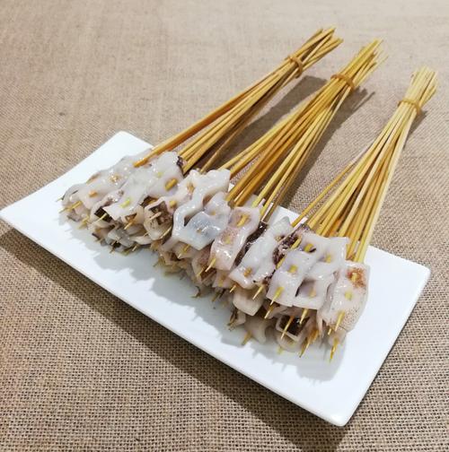 鱿鱼小串烧烤食材串串香小把串铁板商用鱿鱼小把串海鲜烧烤200串