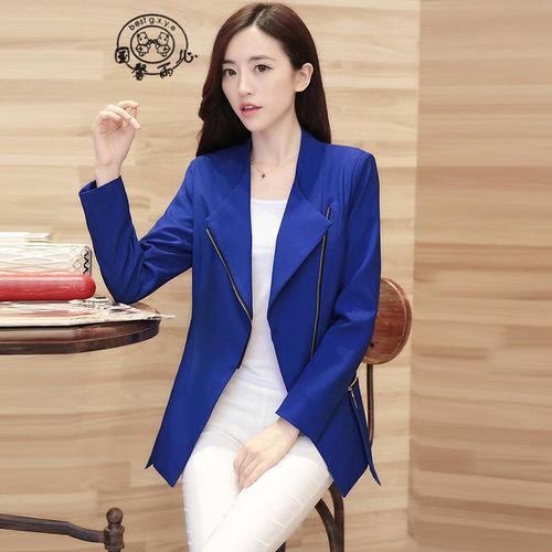 2014秋季新款韩版修身女士西装女装外套 小西装 gx84491 宝蓝色 s