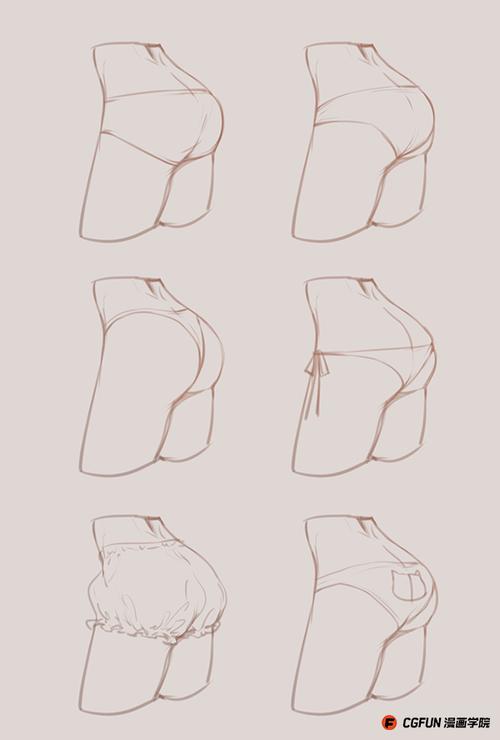 教你如何画好漫画教程58女子常见内裤如何画