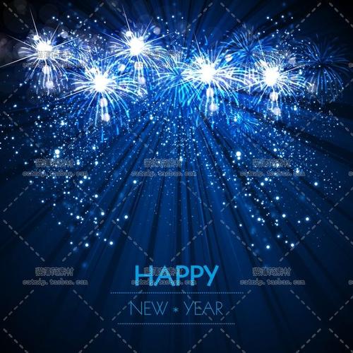 e187|跨年元旦新年晚会烟花烟火舞台背景渲染矢量ai网站设计素材