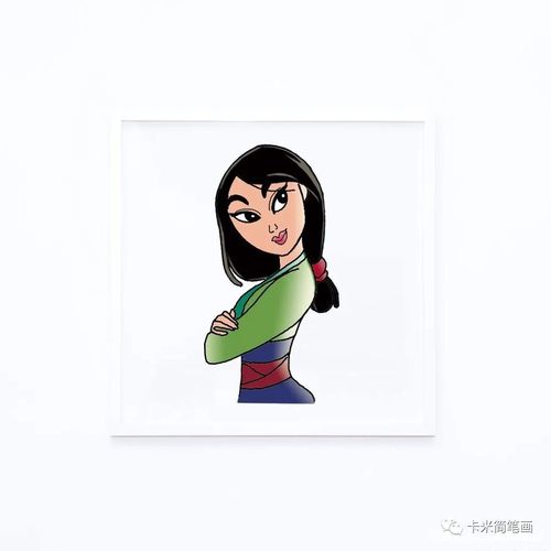 迪士尼花木兰简笔画-花木兰画画教程