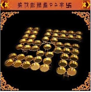 2017万字卍字双排 莲花荷花酥油灯灯座灯架佛灯供灯烛台佛教用品