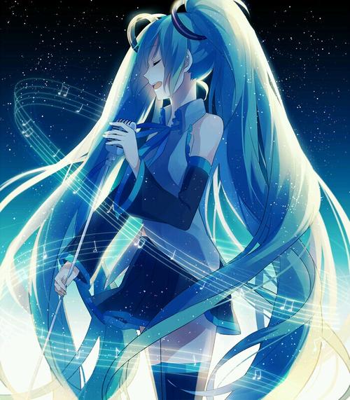 【此间二次元】二次元 美少女 v家 初音未来 蓝色调 星空 动漫 p站