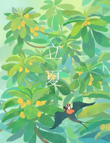 立夏-刘-擦-擦_二十四节气_涂鸦王国插画