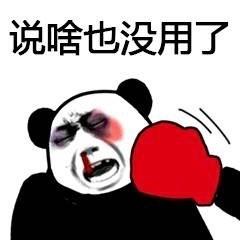 说啥也没用了,吃我一拳吧_一拳_没用表情