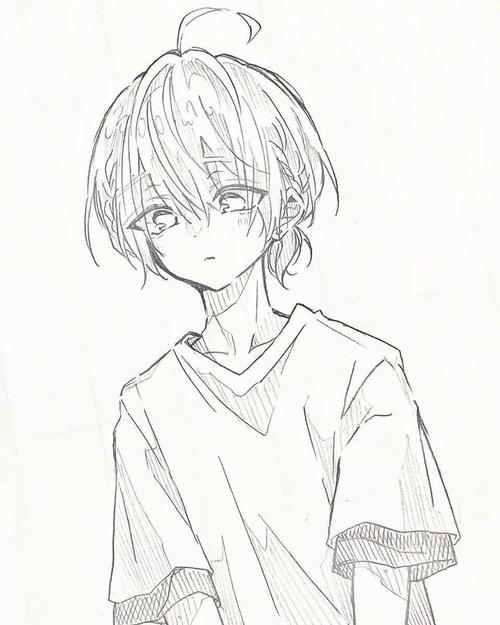 男生为主的动漫线稿不难寒假画画吧