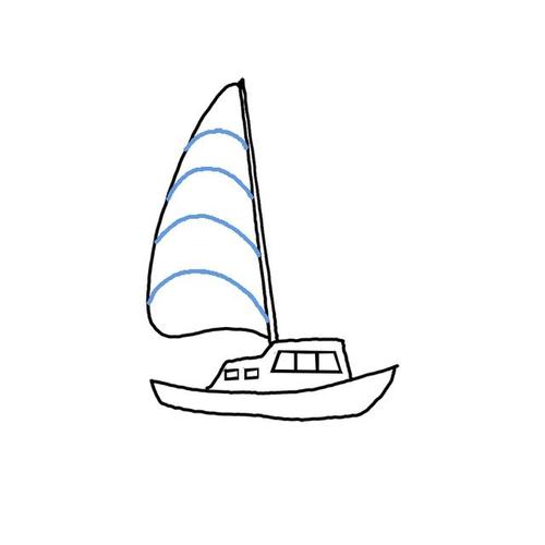 如何画帆船简笔画