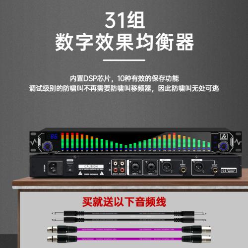 专业31段数字处理均衡器带压限降噪双声道同步调节图形舞台演出