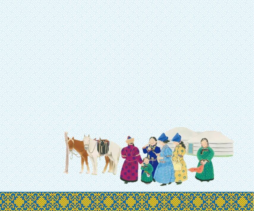 阿木古楞设计的蒙古元素ppt背景1