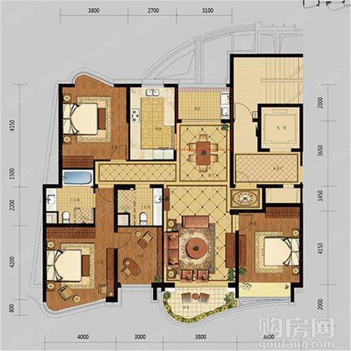 杭州新楼盘 杭州江干新楼盘 杭州东方御府楼盘  户型图  (1) 居
