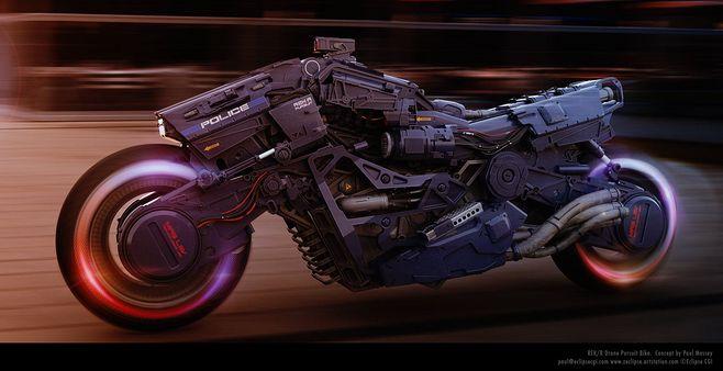 科幻_自行车_cinema 4d_作品编号:204757_高清cg插画