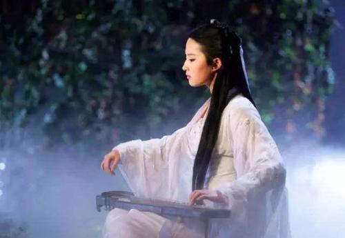 古装剧中十位弹琴美女明星杨幂唐嫣刘亦菲在榜第一是神仙眷侣
